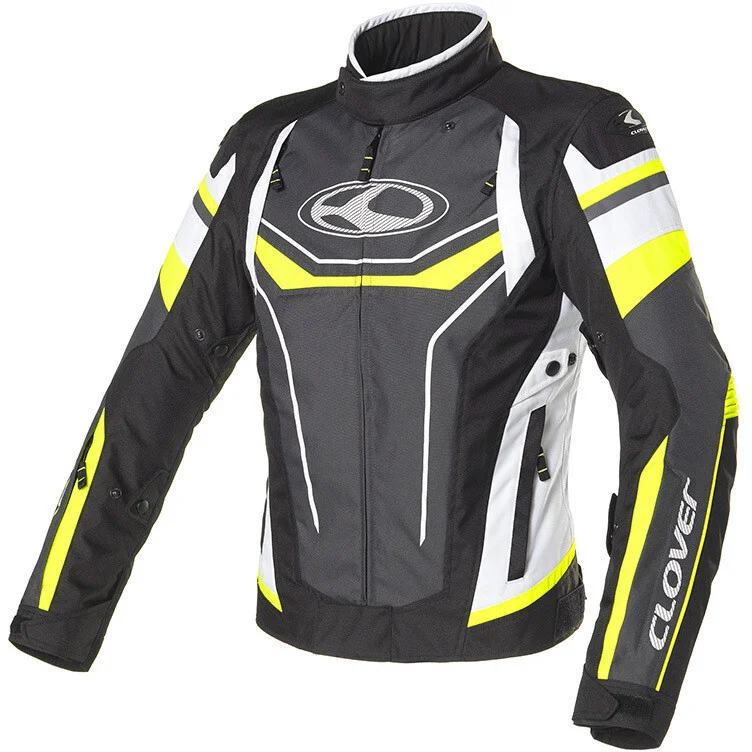 Nuova Collezione Clover AIRBLADE 4 LADY SPORT Women's Motorcycle Jacket White Yellow