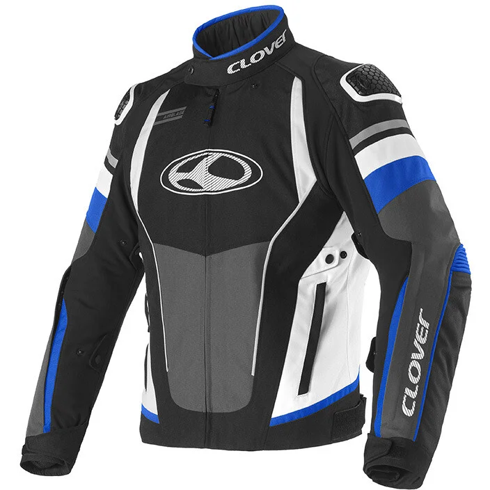 Clover AIRBLADE 5 Motorcycle Jacket Blue White Black Nuovo Arrivo