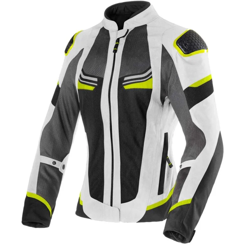 Soddisfatti O Rimborsati Clover AIRJET 6 LADY Perforated Women's Motorcycle Jacket Grey Black Yellow