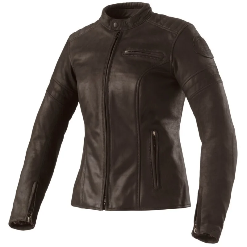 Clover BULLET PRO 2 LADY Brown Women's Leather Motorcycle Jacket Prezzo Basso