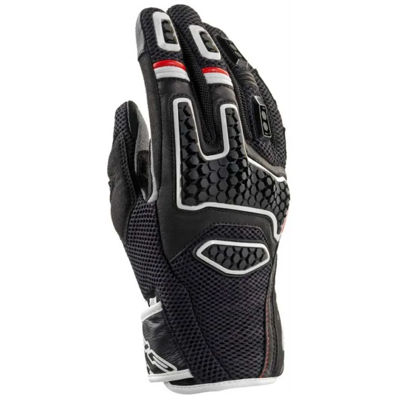 Clover GTS-3 Summer Motorcycle Gloves Black White Affare
