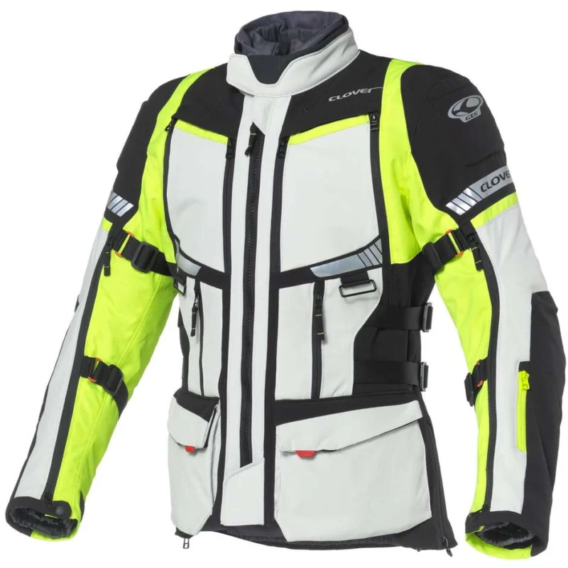 Clover GTS 5 WP Motorcycle Jacket Grey Yellow Spedito Oggi
