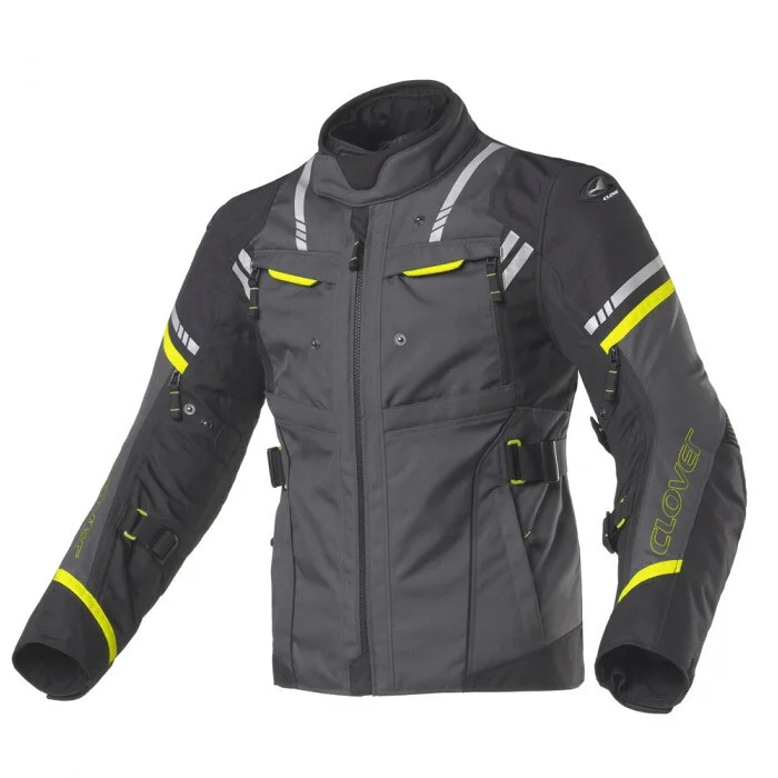 Quantità Limitata Clover HYPERBLADE WP LADY Women's Motorcycle Jacket Yellow Dark Grey Black