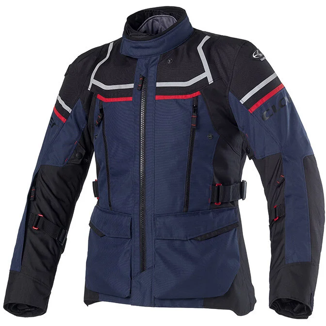 Clover OUTLAND 2 LADY WP Women's Motorcycle Jacket Blue Red Black Offerta Lampo