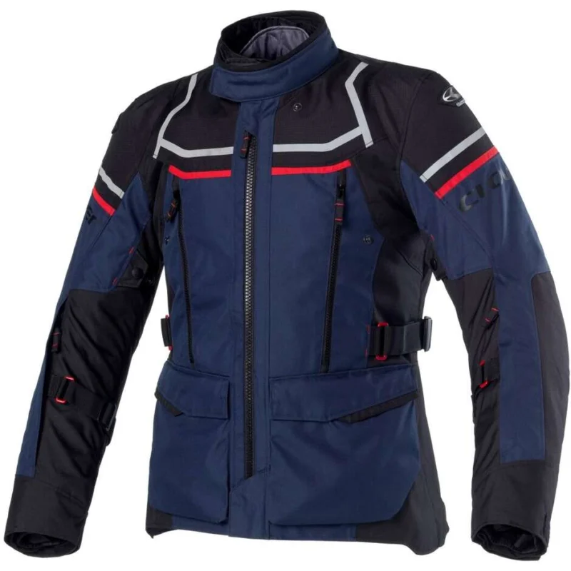 Reso Gratuito Clover OUTLAND 2 WP Motorcycle Jacket Blue Red Black