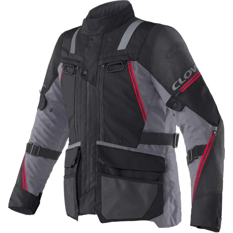Quantità Limitata Clover OUTLAND 3 WP Motorcycle Jacket Red Black