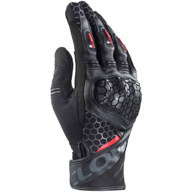 Clover PREDATOR 2 Summer Motorcycle Gloves Black Promozione