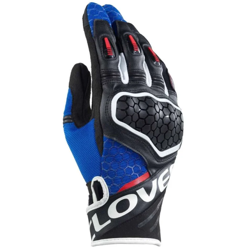 Clover PREDATOR 2 Summer Motorcycle Gloves Blue White Black Spedizione Espresso