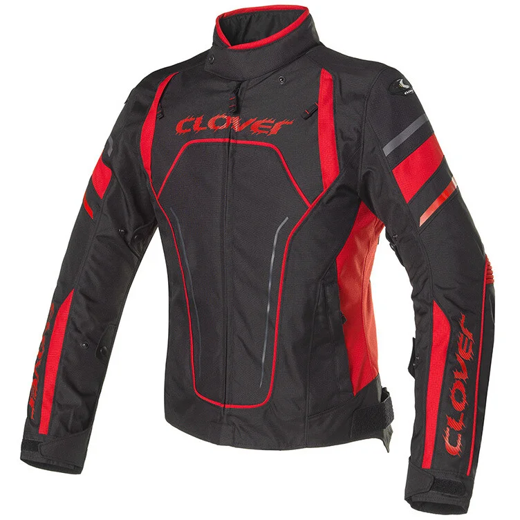 Spedizione Espresso Clover RAINBLADE 2 WP Motorcycle Jacket Black Red