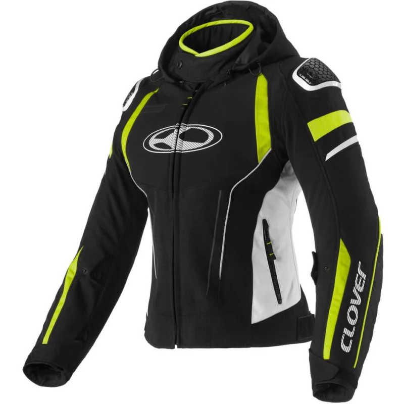 Clover RAINBLADE 3 LADY WP Women's Motorcycle Jacket Black Grey Yellow Promozione