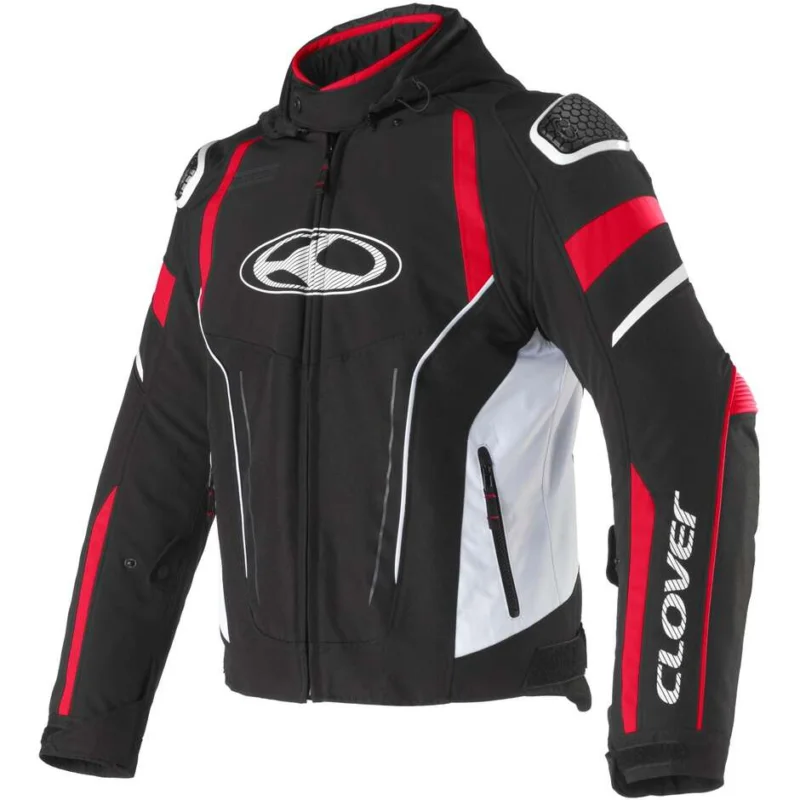 Clover RAINBLADE 3 WP Motorcycle Jacket Black Red Direttamente Dal Produttore