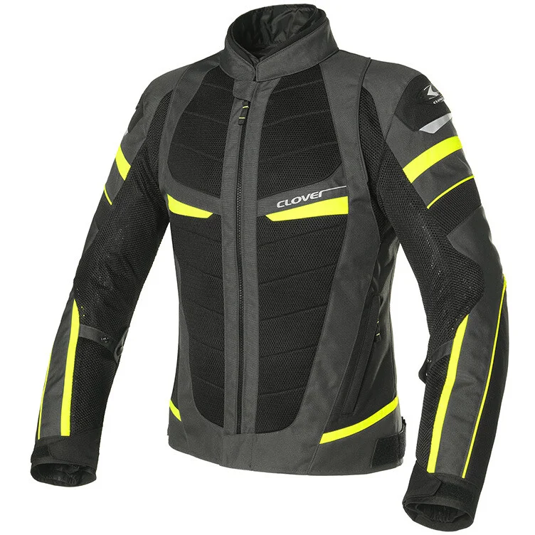 Di Tendenza Clover RAINJET 2 WP MESH Motorcycle Jacket Black Grey Yellow