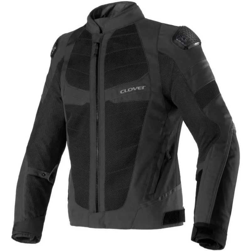 Clover RAINJET 3 WP Motorcycle Jacket Black Prezzo Scontato