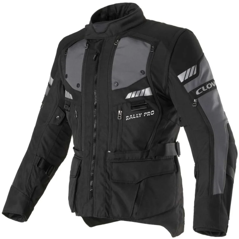 Spedizione Gratuita Clover RALLY PRO WP Motorcycle Jacket Black