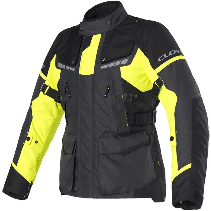Vendita Finale Clover SCOUT 4 LADY WP Women's Motorcycle Jacket Yellow Dark Grey Black