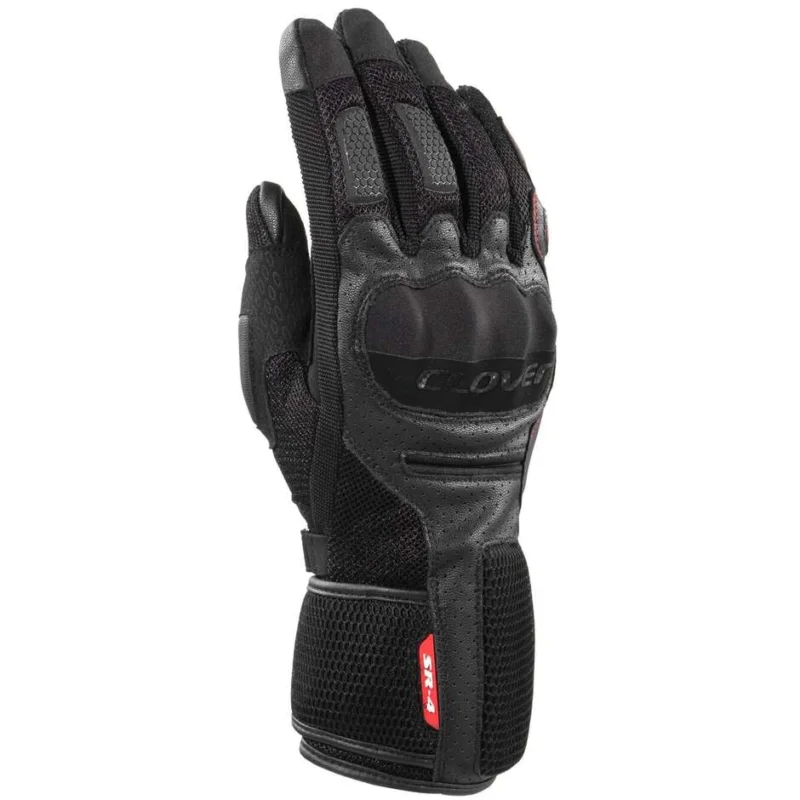 Clover SR 4 LONG Motorcycle Gloves Black Nuovo Arrivo
