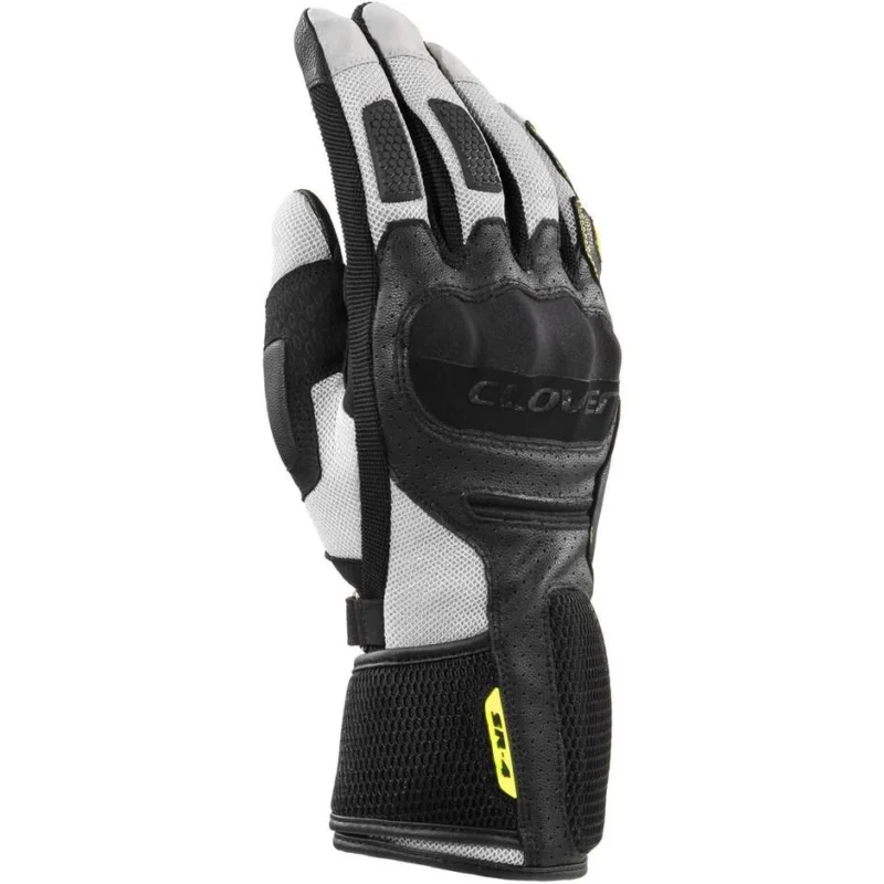Spedizione Gratuita Clover SR-4 LONG Motorcycle Gloves Black Grey