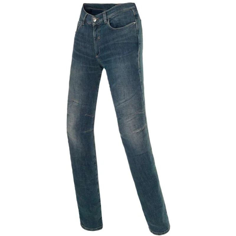 Clover SYS LIGHT LADY Women's Motorcycle Jeans Pants Dark Blue Promozione