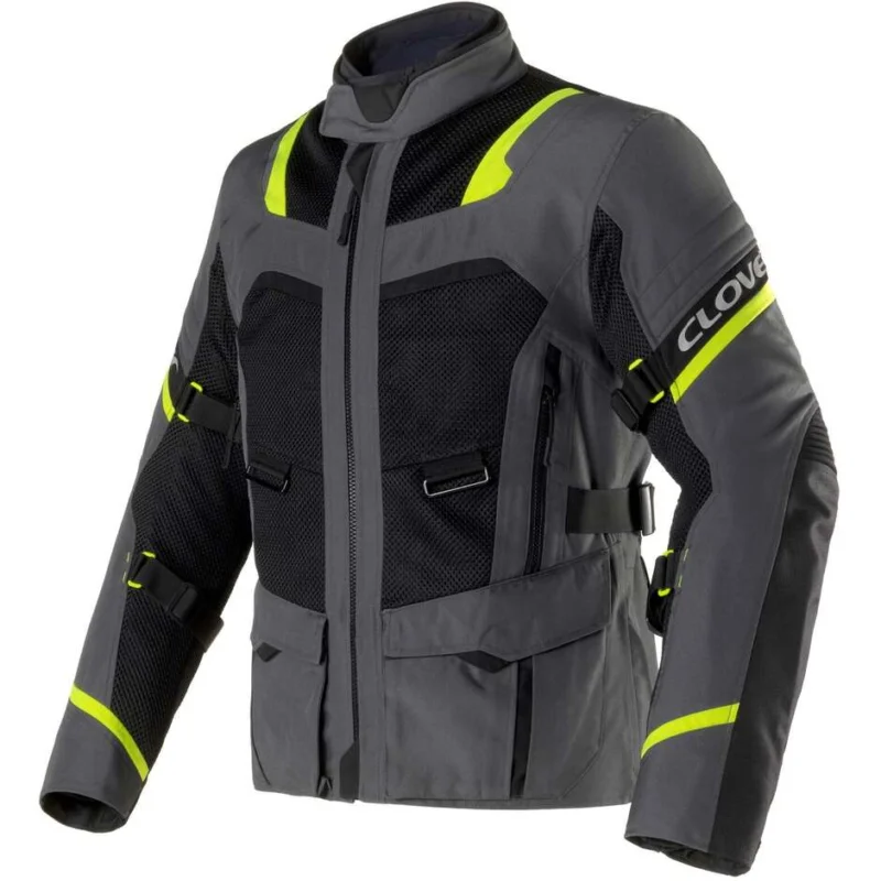 Clover VENTOURING 4 WP Motorcycle Jacket Yellow Dark Grey Black Nuova Collezione