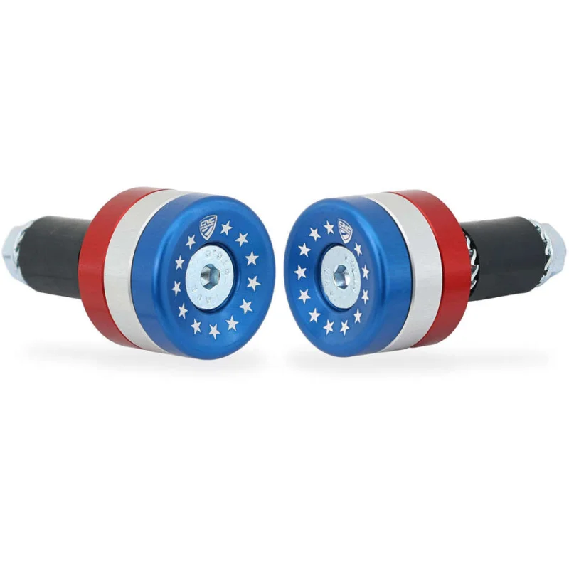CM242 "Stars and Stripes" CNC Racing Blue Handlebar End Weights Occasione Imperdibile