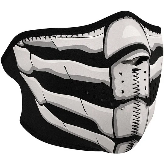 Collar Motorcycle Mask Zanheadgear Half Face Mask Fluorescent Bone Economico