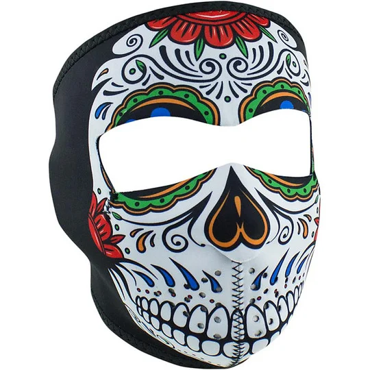 Collar Zanheadgear Motorcycle Mask Full Face Mask Holy Death Skull Consegna Rapida