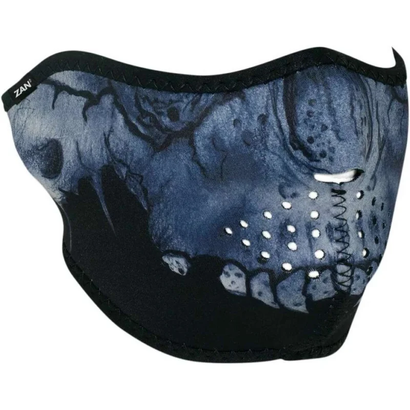 Soddisfatti O Rimborsati Collar Zanheadgear Motorcycle Mask Half Face Mask Skull Midnight