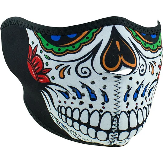Economico Collar Zanheadgear Motorcycle Mask Half Face Mask Skull Muerte
