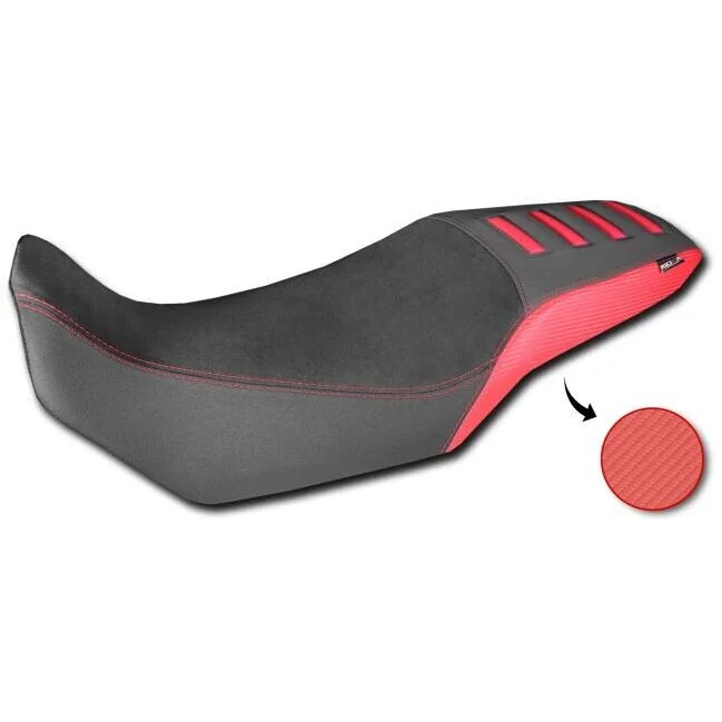 Comfort Seat Cover 3d Fiber Isotta HONDA Transalp XL 750 Black Red Offerta