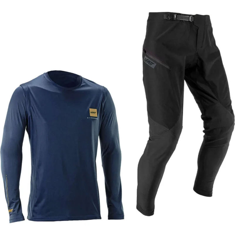 Complete Leatt Shirt and Pants Mtb Gravity 1.0 Leatt Blue Offerta Lampo