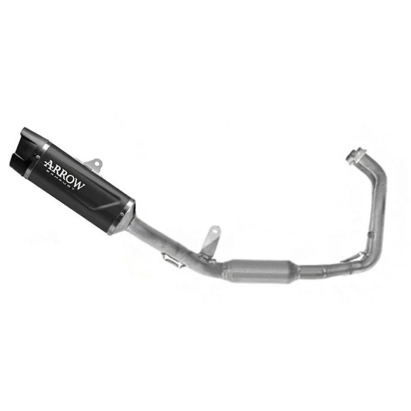 Complete Racing Exhaust with Indy Race EVO Dark Aluminum Terminal for Yamaha MT-07 (25) Spedito Oggi