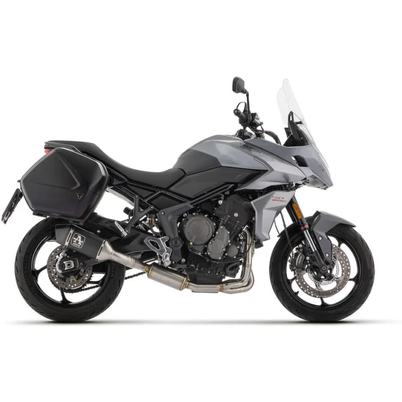 Complete racing exhaust with Veloce Dark aluminum terminal for Triumph TIGER 660 (22-24) Vendita Finale