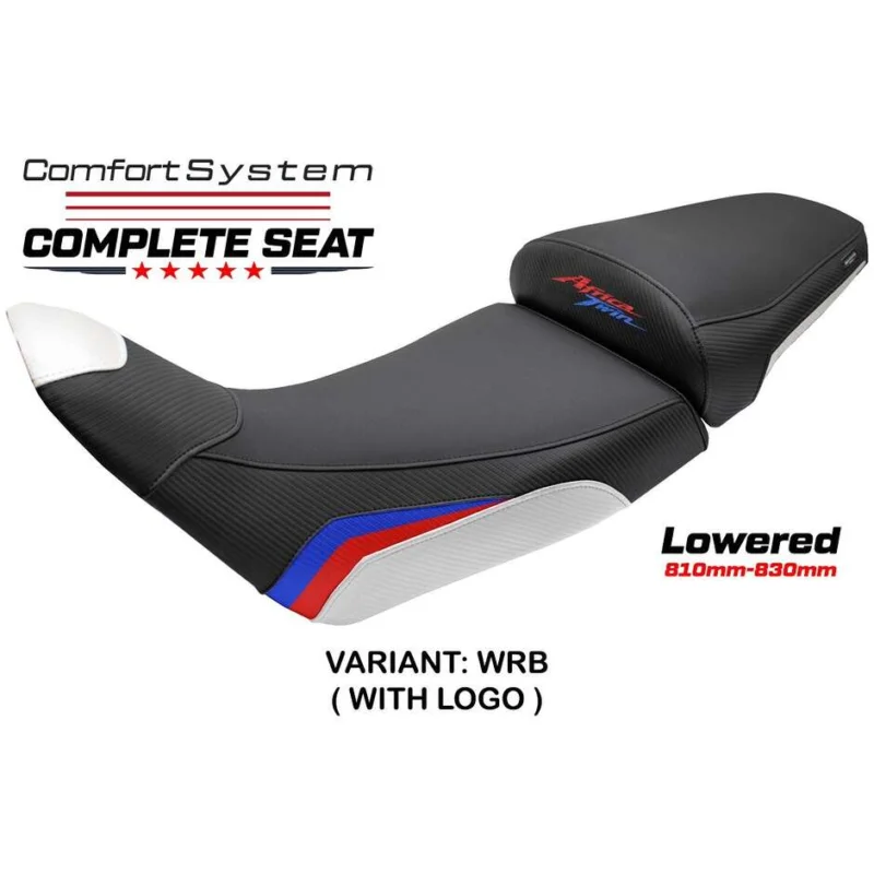 Popolare Complete seat TPZ Italia Specific HonPer for Africa Twin 1100 2020-2025 Model Asmara Comfort System - Lowered