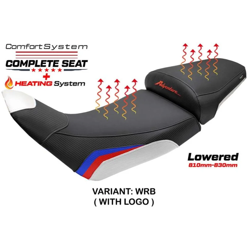 Complete seat TPZ Italia Specific HonPer for Africa Twin 1100 2020-2025 Model Asmara Heating Comfort System - Lowered Soddisfatti O Rimborsati