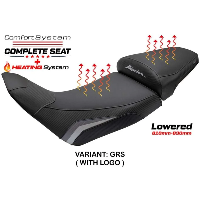 Complete seat TPZ Italia Specific HonPer for Africa Twin 1100 2020-2025 Model Asmara Heating Comfort System - Lowered Occasione Imperdibile