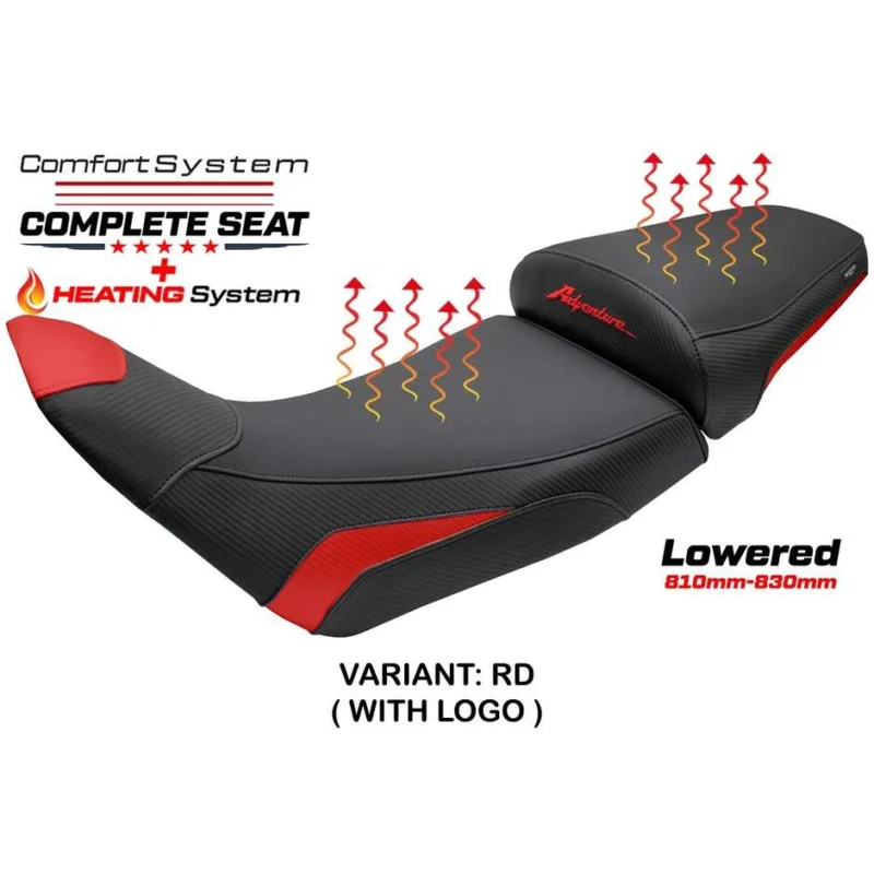 Reso Gratuito Complete seat TPZ Italia Specific HonPer for Africa Twin 1100 2020-2025 Model Asmara Heating Comfort System - Lowered