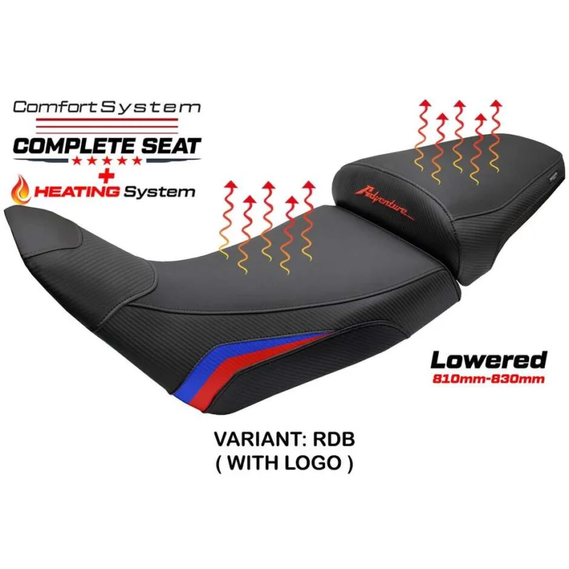 Non Perdere Complete seat TPZ Italia Specific HonPer for Africa Twin 1100 2020-2025 Model Asmara Heating Comfort System - Lowered