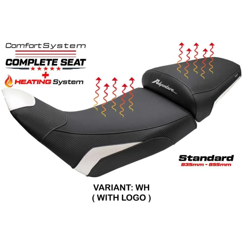 Complete seat TPZ Italia Specific HonPer for Africa Twin 1100 2020-2025 Model Asmara Heating Comfort System - Standard Soddisfatti O Rimborsati