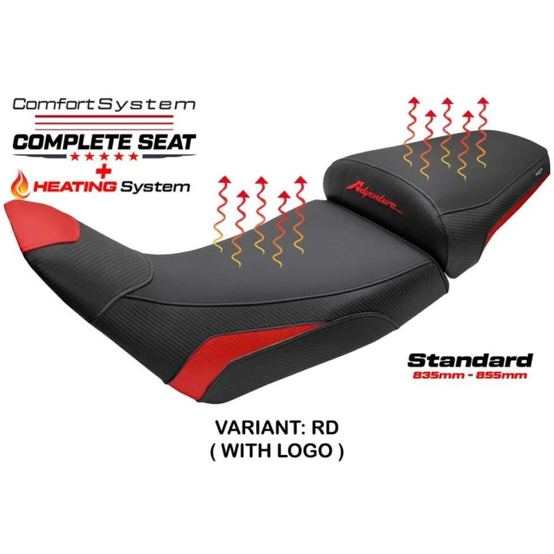 Esclusivo Complete seat TPZ Italia Specific HonPer for Africa Twin 1100 2020-2025 Model Asmara Heating Comfort System - Standard