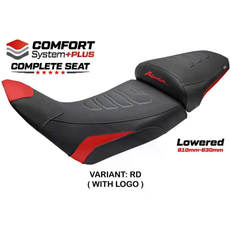 Complete seat TPZ Italia Specific HonPer for Africa Twin 2020-2025 Model Asmara Comfort System Plus - Lowered Must-Have