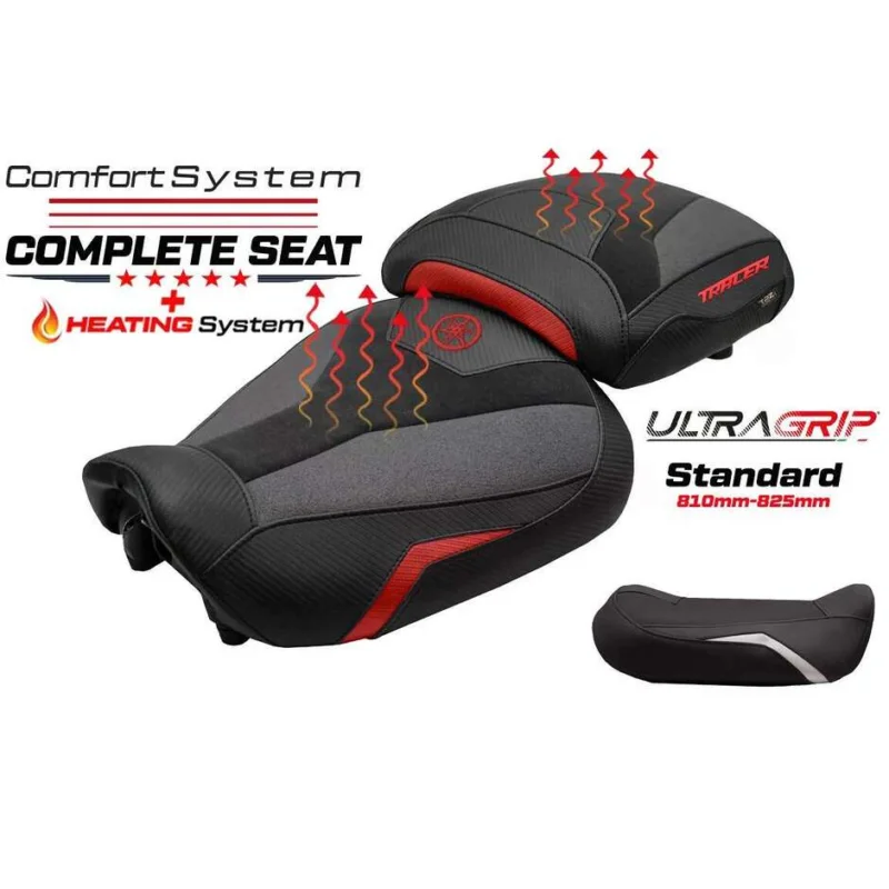 Prezzo Basso Complete seat TPZ Italia Specific YamFor aha Tracer 9 / 9 GT 2021-2024 Model Naha Heating Ultragrip Complete Comfort Seat - Standard