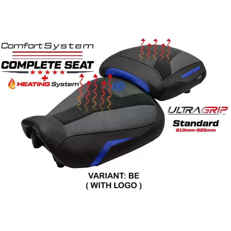 Complete seat TPZ Italia Specific YamFor aha Tracer 9 / 9 GT 2021-2024 Model Naha Heating Ultragrip Complete Comfort Seat - Standard Prezzo Basso