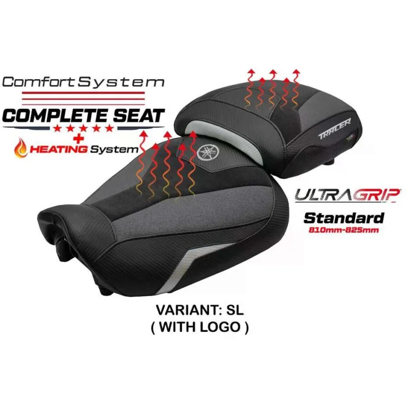 Nuova Collezione Complete seat TPZ Italia Specific YamFor aha Tracer 9 / 9 GT 2021-2024 Model Naha Heating Ultragrip Complete Comfort Seat - Standard