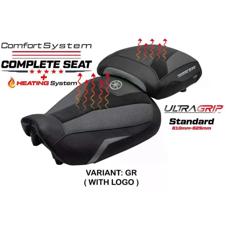 Popolare Complete seat TPZ Italia Specific YamFor aha Tracer 9 / 9 GT 2021-2024 Model Naha Heating Ultragrip Complete Comfort Seat - Standard