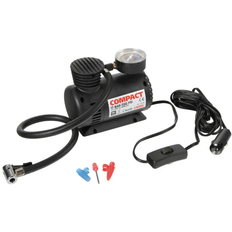 Compressor Inflate Tires With Pressure Gauge 12V Compact Super Prezzo
