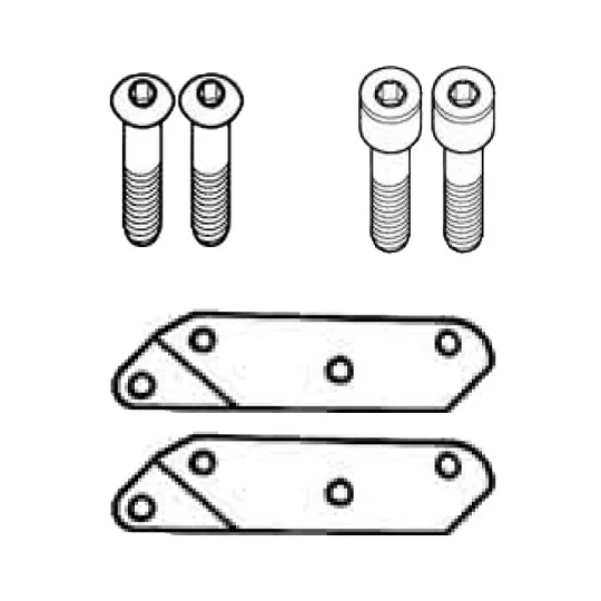 Connection kit for 214DT Givi D214KIT For HONDA Silver Wing 400 (06 > 09); Silver Wing 600 / ABS (01 > 09) Ultime Pezzi
