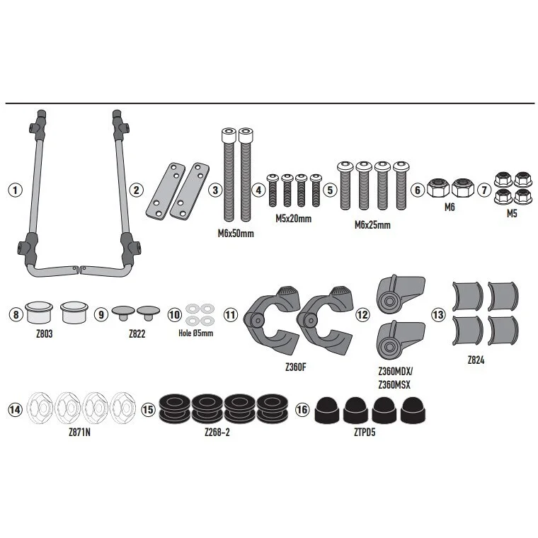 Ordina Subito Connection kit for D1155ST Givi A8964A For NIU UQI GT (21 > 24)