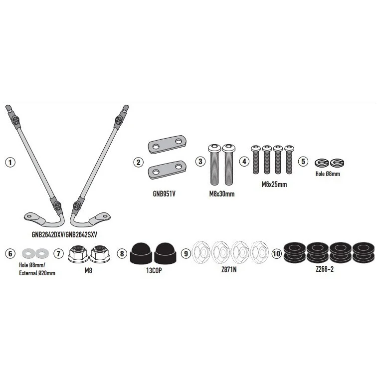 Connection kit for D1181ST Givi A8962A For NIU MQI GT (21 > 24) Direttamente Dal Produttore