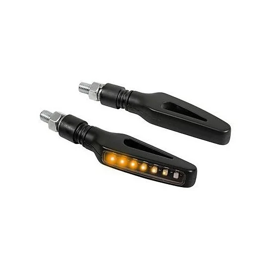 Offerta Lampo Couple of Arrows Motorcycle Lampa Led Sequenziale 12V Glory SQ Color Black