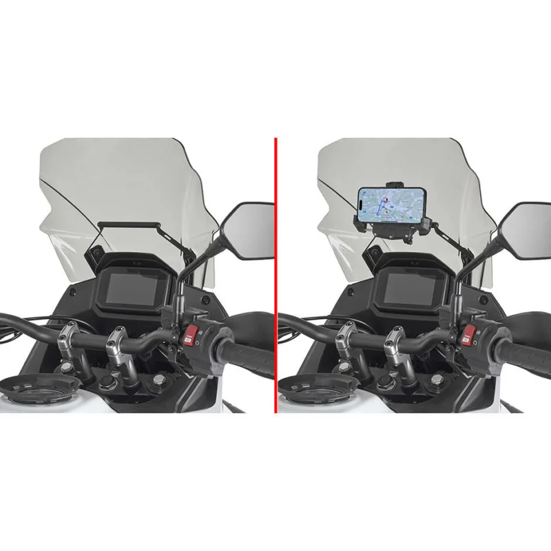 Crossbar to be mounted behind the windshield to install S902A, S920M, S920L, S95KIT and Givi FB1201 GPS-smartphone holder For HONDA XL 750 Transalp (23 > 24) Promozione